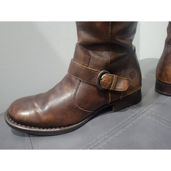 Born Leather Riding Boots Womens 6 Brown Equestrian Motorcycle Rockabilly Y2K - Picture 6 of 12